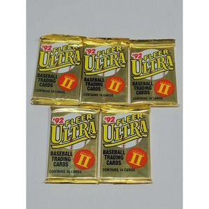 (5) Sealed 1992 FLEER ULTRA BASEBALL "NEW" UNOPENED PACKS- SERIES 2